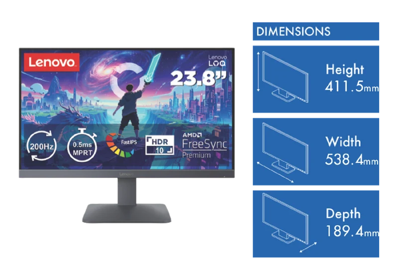Lenovo LOQ 24-10 24" FHD Gaming Monitor