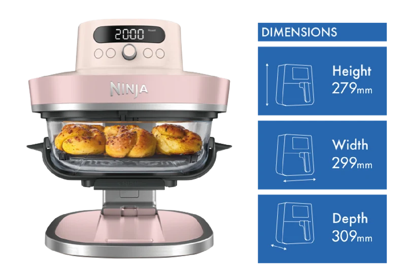 Ninja Crispi Pro 6-in-1 Countertop Glass Air Fryer Pink