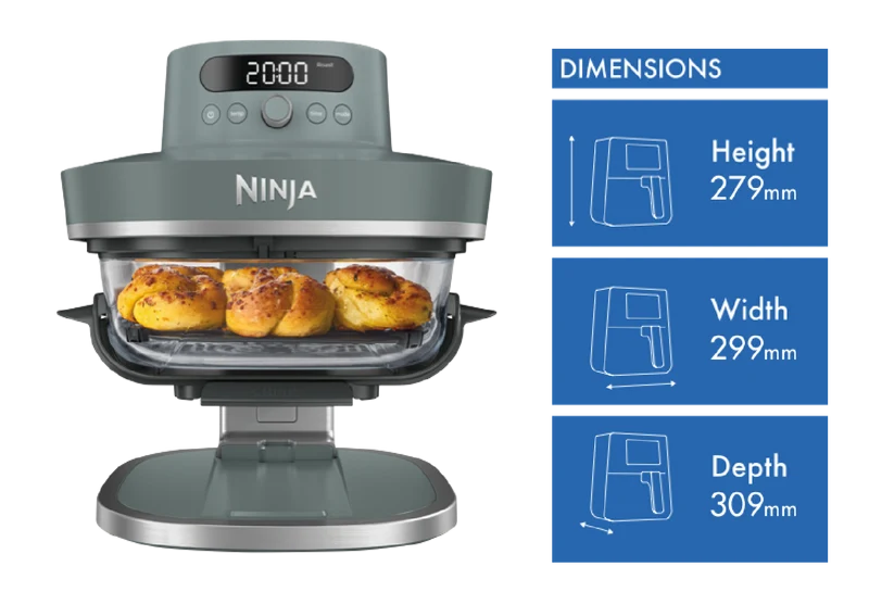 Ninja Crispi Pro 6-in-1 Countertop Glass Air Fryer Sage Green