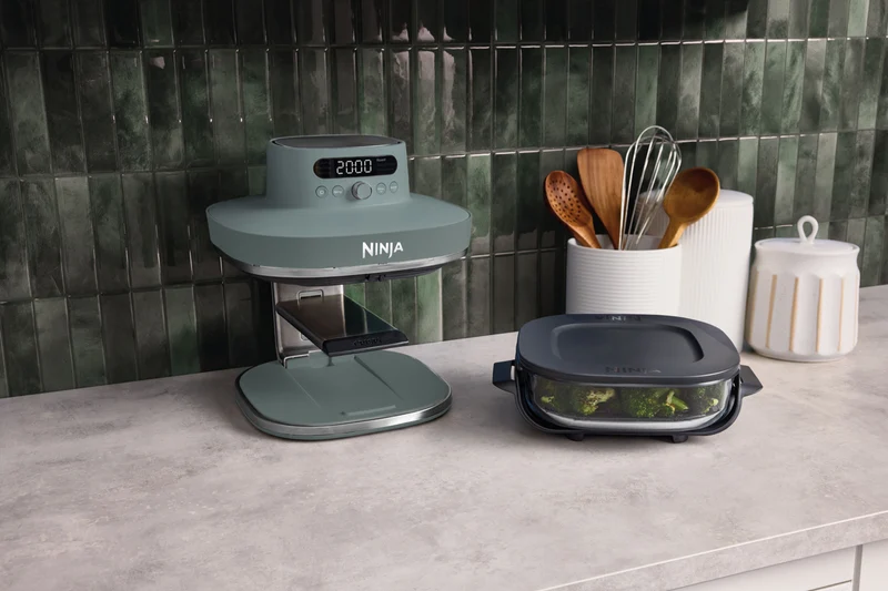Ninja Crispi Pro 6-in-1 Countertop Glass Air Fryer Sage Green