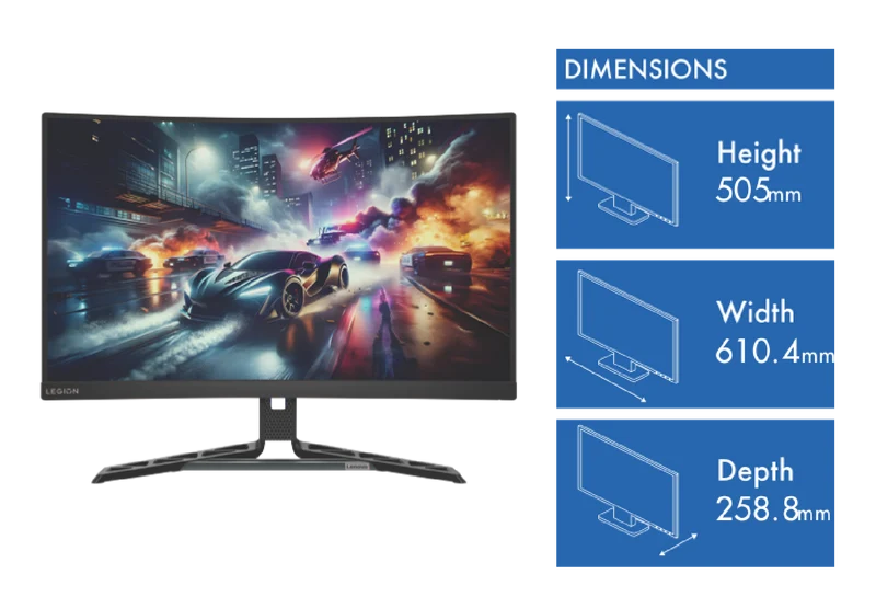 Lenovo Legion 27" QHD R27qc-30 Curved Gaming Monitor