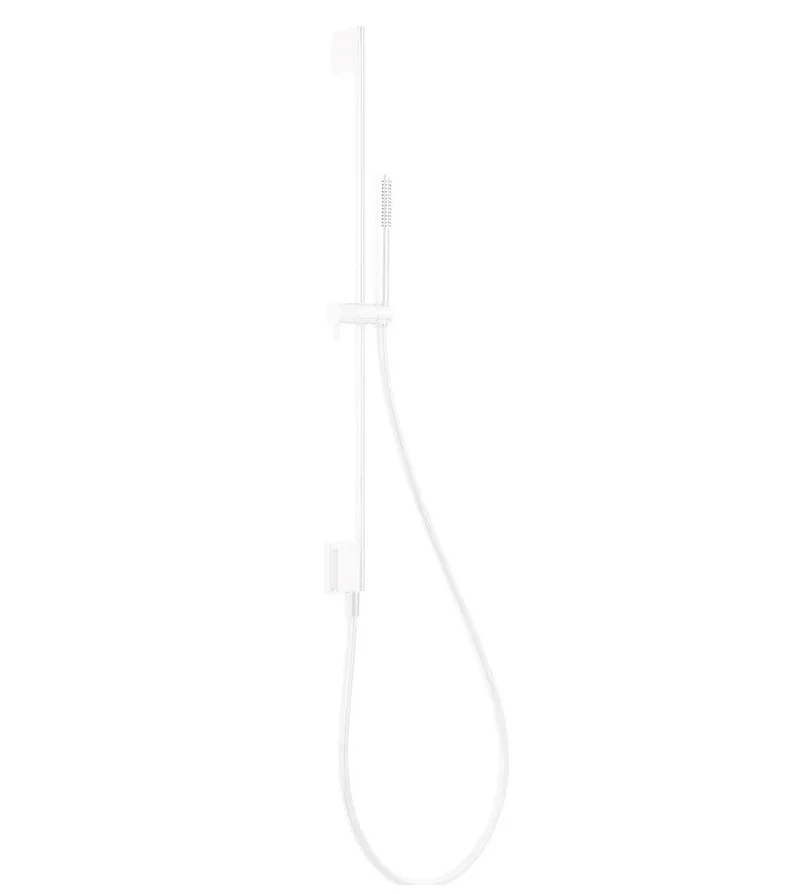 Columna de ducha con barra vertical deslizante de latón acabado blanco TRES