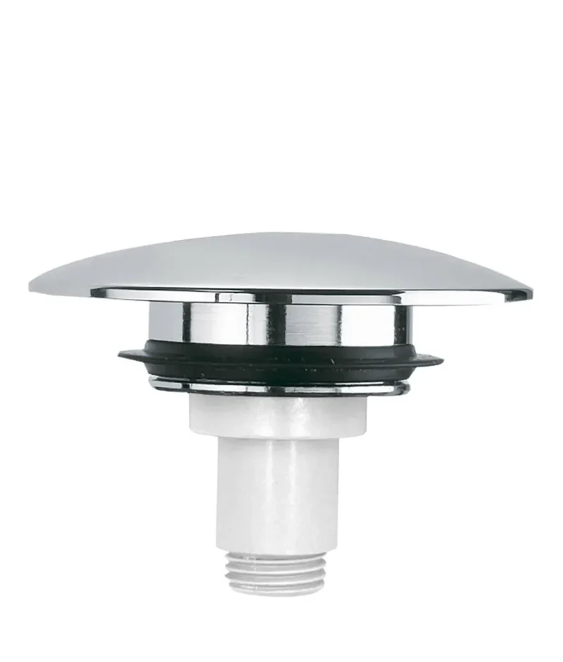 TRES 916184060 tapón con sistema click clack para válvula de desagüe fabricado de latón con acabado cromado TRES