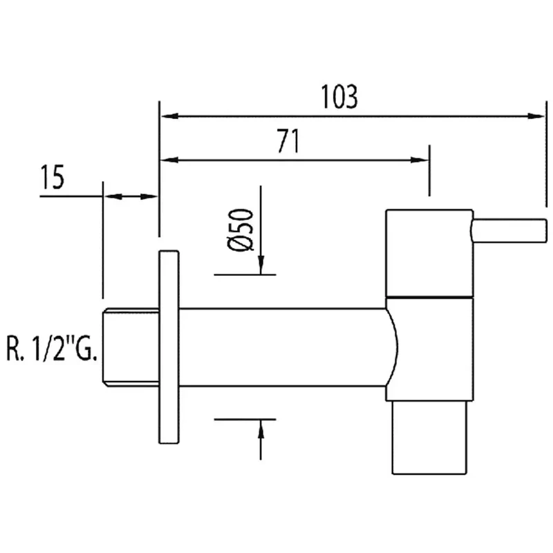 TRES 03450101 grifo para jardín con aireador con acabado cromado para pared especial Basic TRES