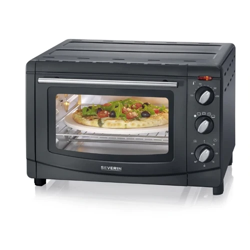 Mini horno 20L 1500w Severin TO2068 negro con plato para pizza