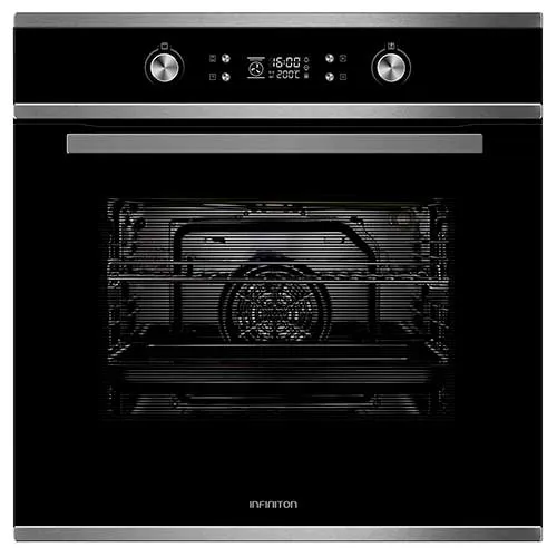 Horno Multifunción 60cm 70L Infiniton HORNOP659AT Pirolítico Cristal Black A.