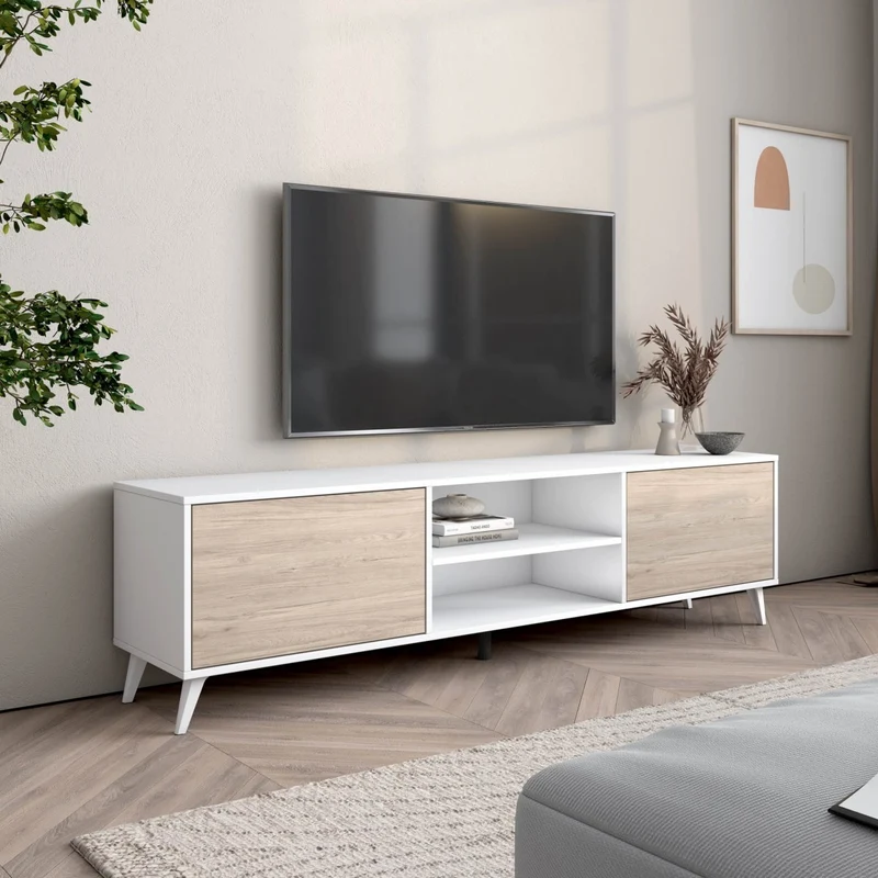 MUEBLE TV "FITO" | 2 PUERTAS + 2 HUECOS | 180 CM || [MONTAJE INCLUIDO]