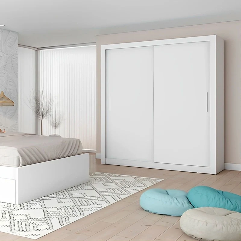 ARMARIO 2 PUERTAS CORREDERAS "SAVA" - BLANCO MATE || [MONTAJE INCLUIDO]