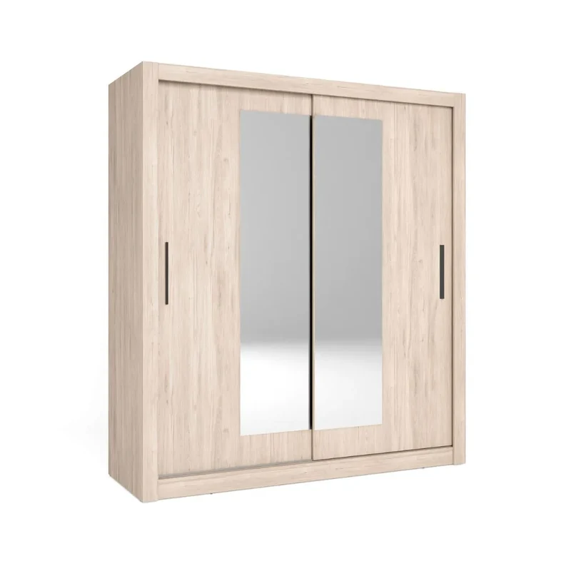 ARMARIO 2 PUERTAS CORREDERAS CON LUNAS "SAVA" | 150x201 - SAHARA || [MONTAJE INCLUIDO]