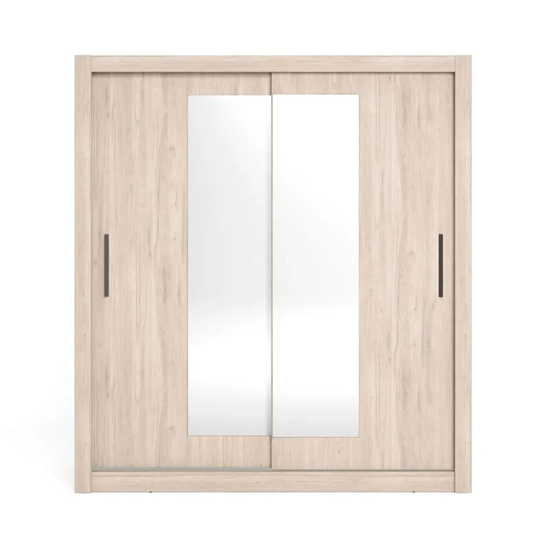 ARMARIO 2 PUERTAS CORREDERAS CON LUNAS "SAVA" | 182x201 - SAHARA || [MONTAJE INCLUIDO]