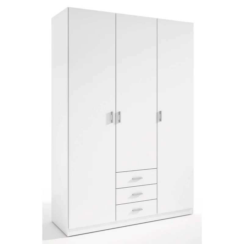 ARMARIO 3 PUERTAS + 3 CAJONES "ROMA" - BLANCO MATE || [MONTAJE INCLUIDO]