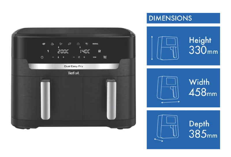 Tefal 11 Litre XXXL Dual Easy Fry Air Fryer