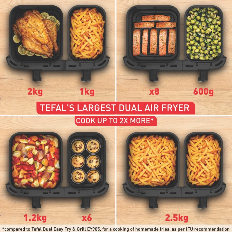 Tefal 11 Litre XXXL Dual Easy Fry Air Fryer