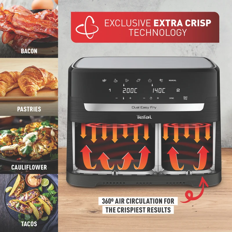 Tefal 11 Litre XXXL Dual Easy Fry Air Fryer