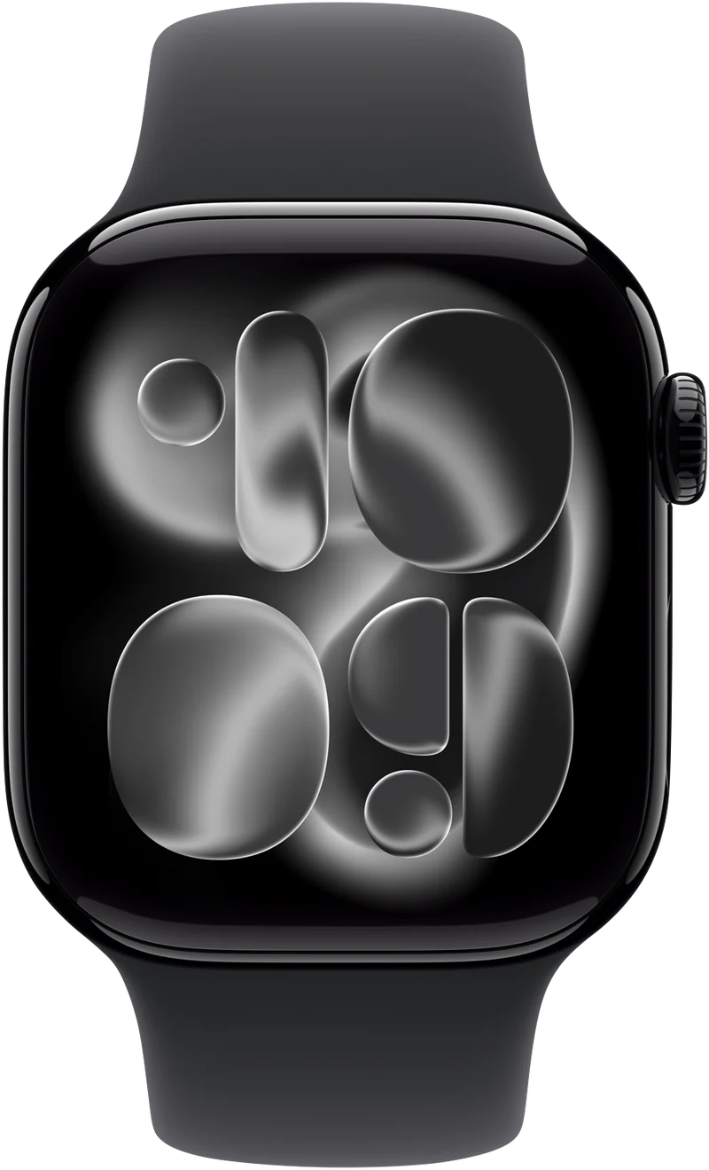 Apple Watch Series 11GPS42mmJet Black Aluminium Case - Black Sport Band S/M
