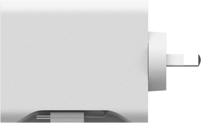 Mophie Speedport 67W 3-Port GaN + retractable 70cm USB-C cable Wall Charger White