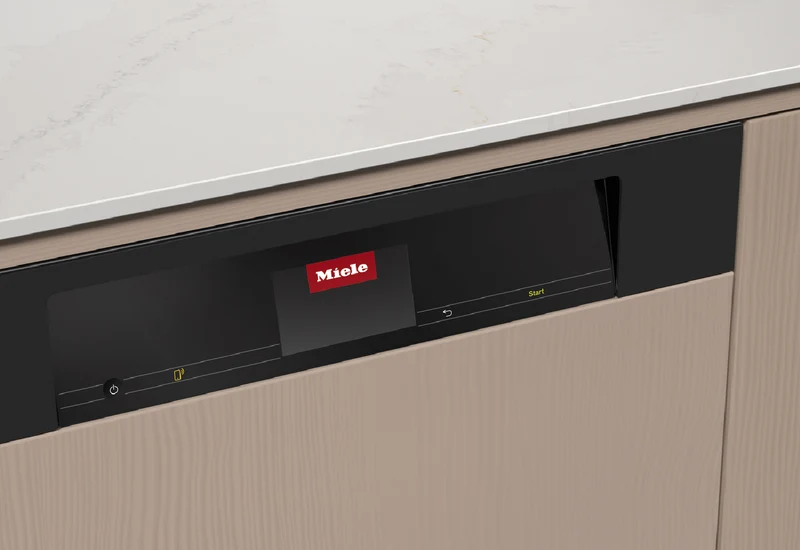 Miele 60cm XXL Semi-Integrated Dishwasher with AutoOpen Drying and PowerDisk Obsidian Black Fascia