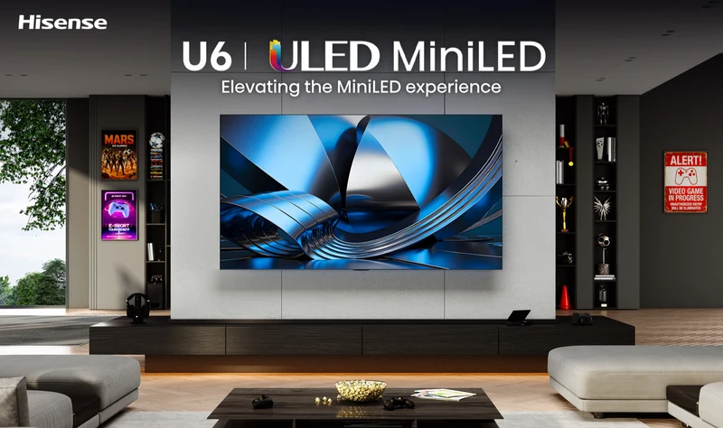 Hisense 85" U6SAU 4K ULED MiniLED Hi-QLED 144Hz Smart AI TV 2026