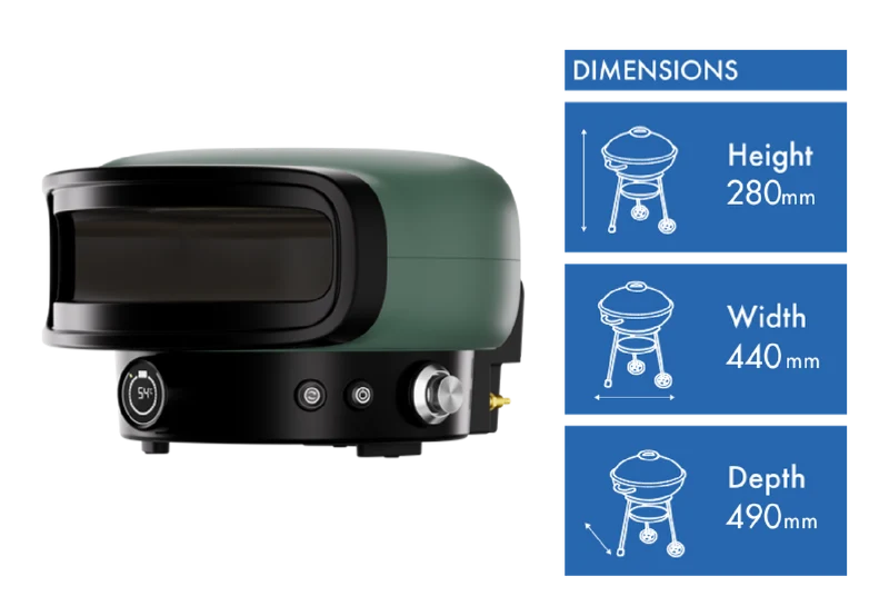 Everdure Kiln P 13-inch Portable Pizza Oven LPG / Propane - Limited Edition Woodlands Green