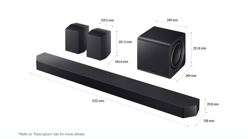 Samsung Q-Series 11.1.4 ch Soundbar with Subwoofer and Rear Speaker 2026