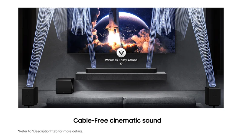 Samsung Q-Series 11.1.4 ch Soundbar with Subwoofer and Rear Speaker 2026
