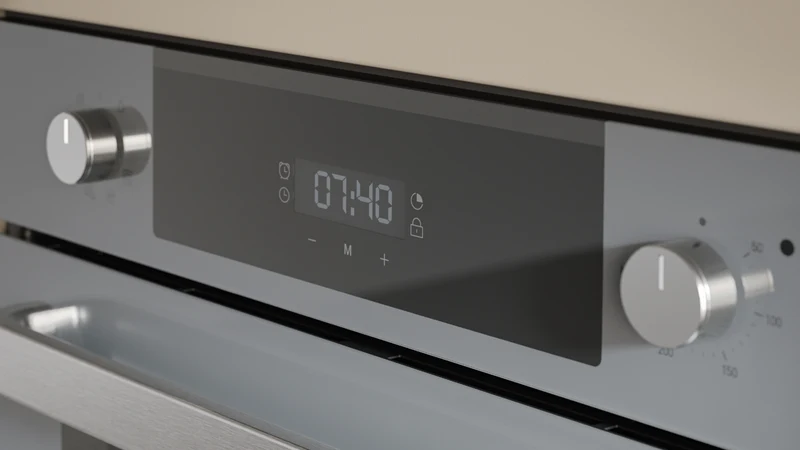 Haier 500 Series 60cm Electric Oven, 7 Functions, Air Fry, Steam Assist, Grey