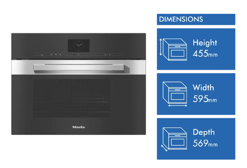 Miele 45cm Steam and Microwave Combination Oven with Wi-Fi Connectivity and M Touch Display CleanSteel