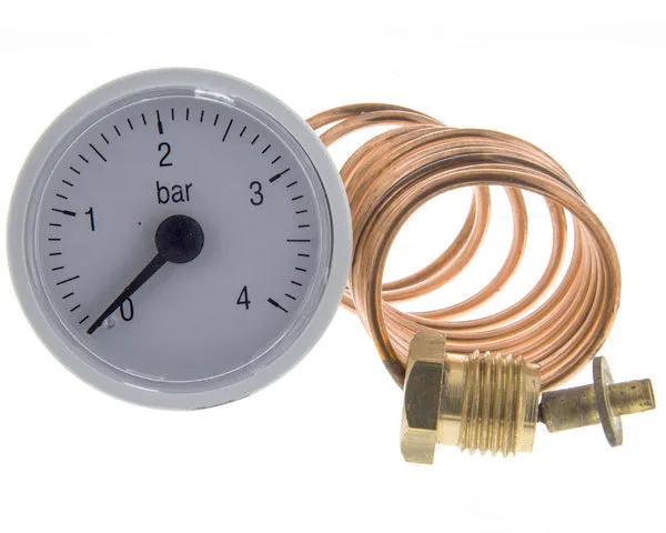 Hidrómetro caldera 0/4bar ø37mm 1/4\' \'