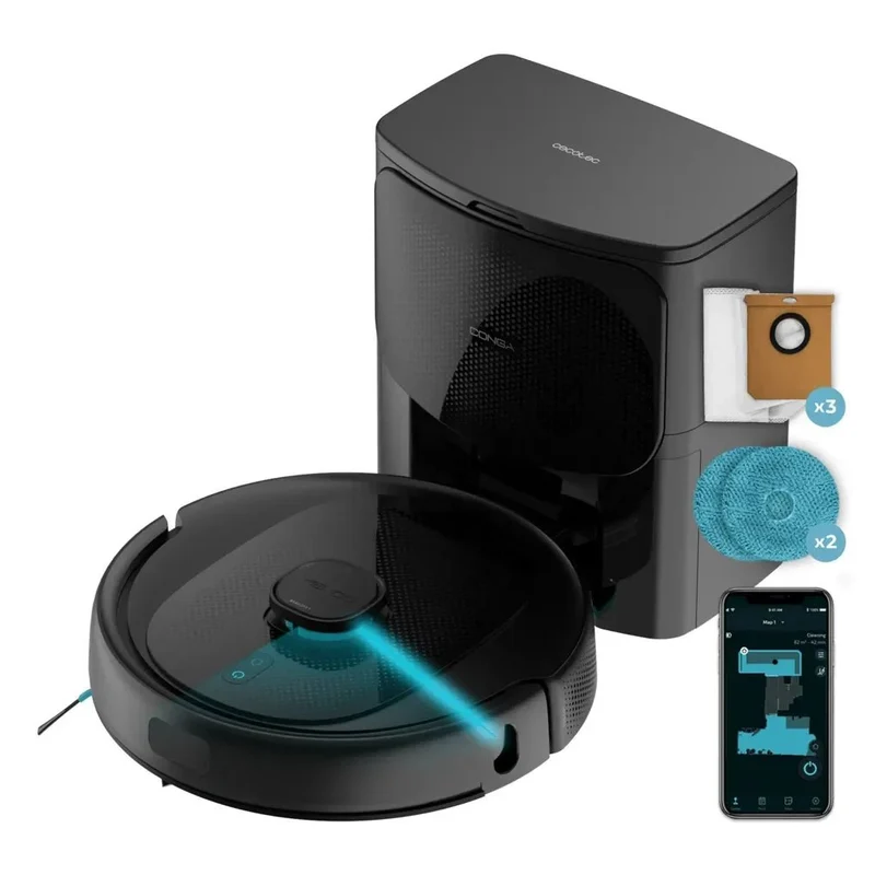 Robot Aspirador 4 en 1 con Succión 10.000 Pa y Navegación Láser para Mascotas de Cecotec