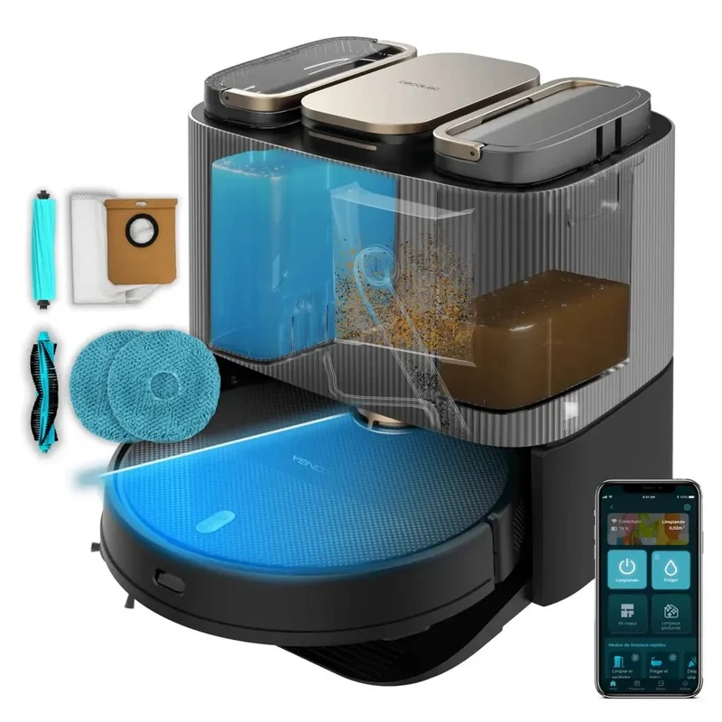 Robot Aspirador Avanzado con Navegación Láser y Limpieza para Mascotas de Cecotec