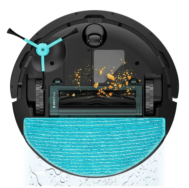 Robot Aspirador 4 en 1 con Navegación Láser y Autovaciado para Hogares con Mascotas de Cecotec