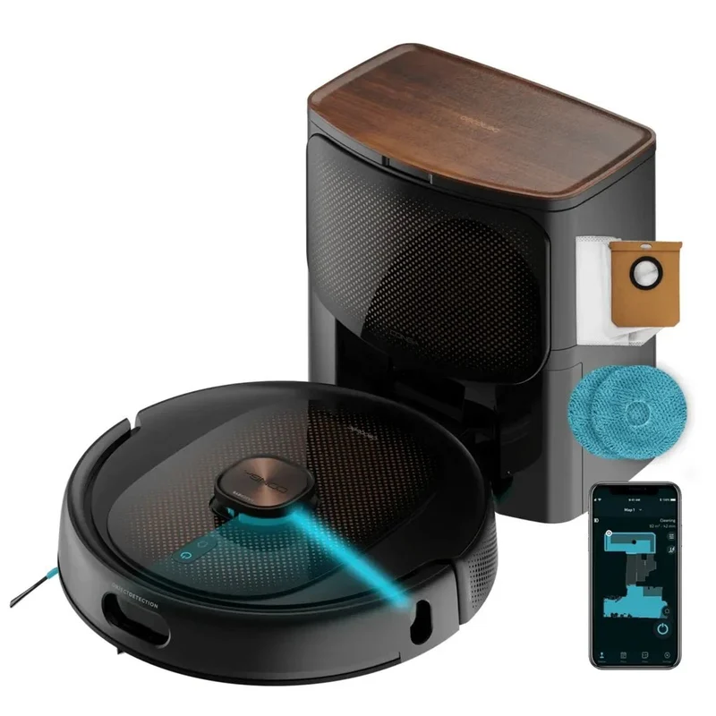 Robot Aspirador Inteligente con IA, Succión 10,000 Pa y Autovaciado de Cecotec
