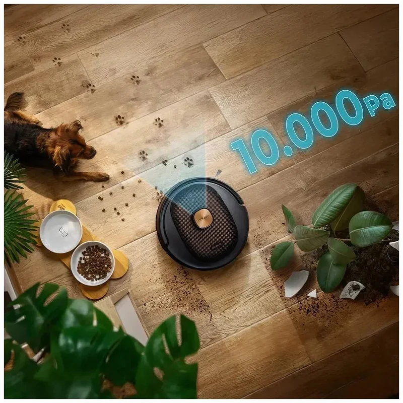 Robot Aspirador Inteligente con IA, Succión 10,000 Pa y Autovaciado de Cecotec