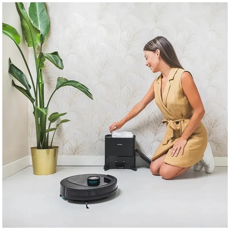 Robot Aspirador 4 en 1 con Navegación Láser y Autovaciado, 4000 Pa de Succión de Cecotec