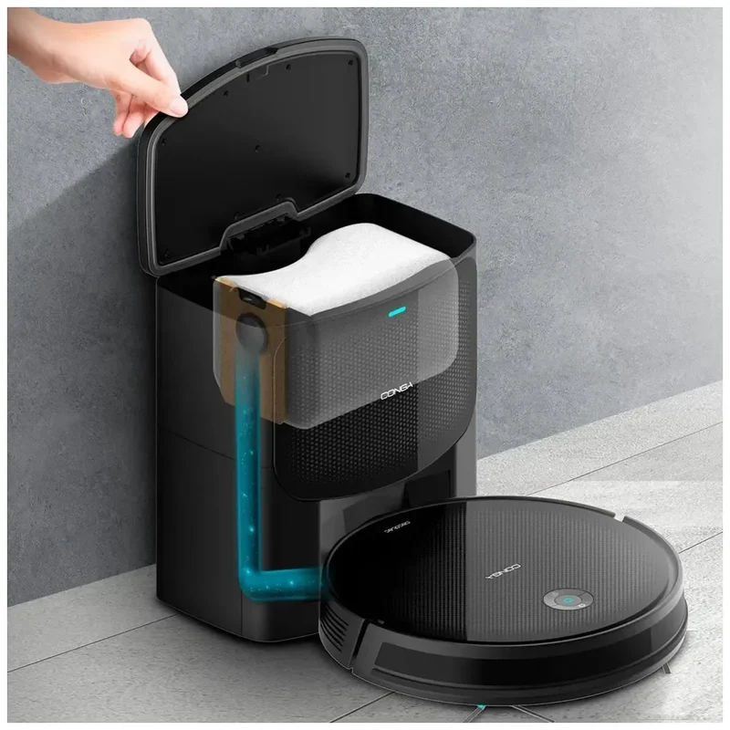 Robot Aspirador 4 en 1 con Autovaciado y Potente Succión para Hogares Impecables de Cecotec