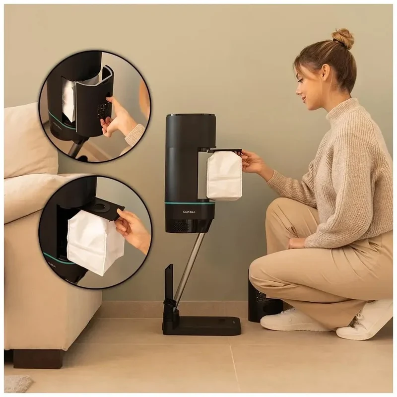 Aspirador Escoba Sin Cables con Autovaciado y Potente Succión de 450W de Cecotec