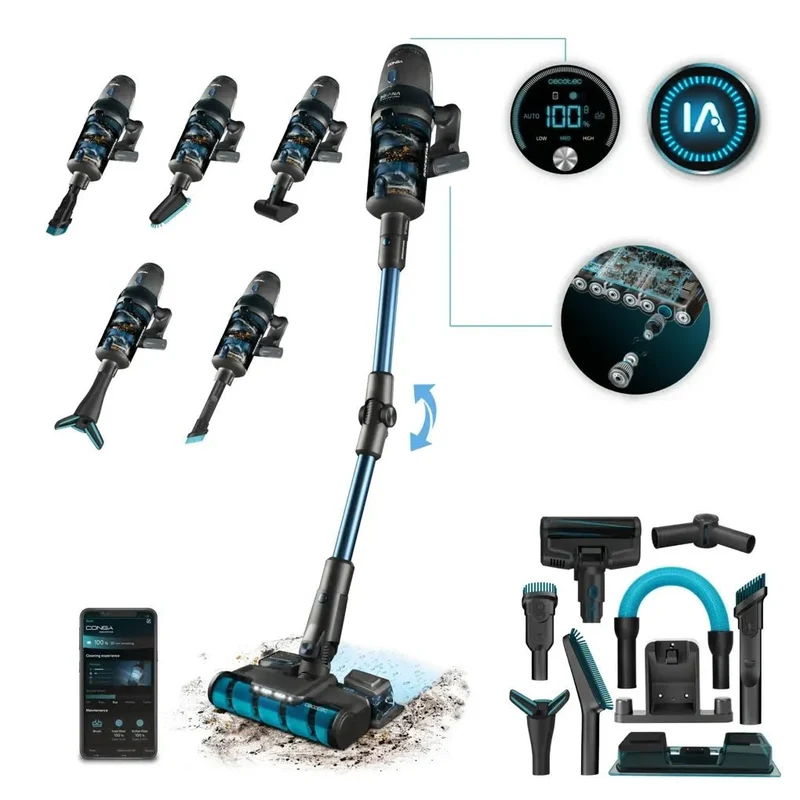 Aspirador 4 en 1 con IA: Potencia, Autonomía y Versatilidad para tu Hogar de Cecotec
