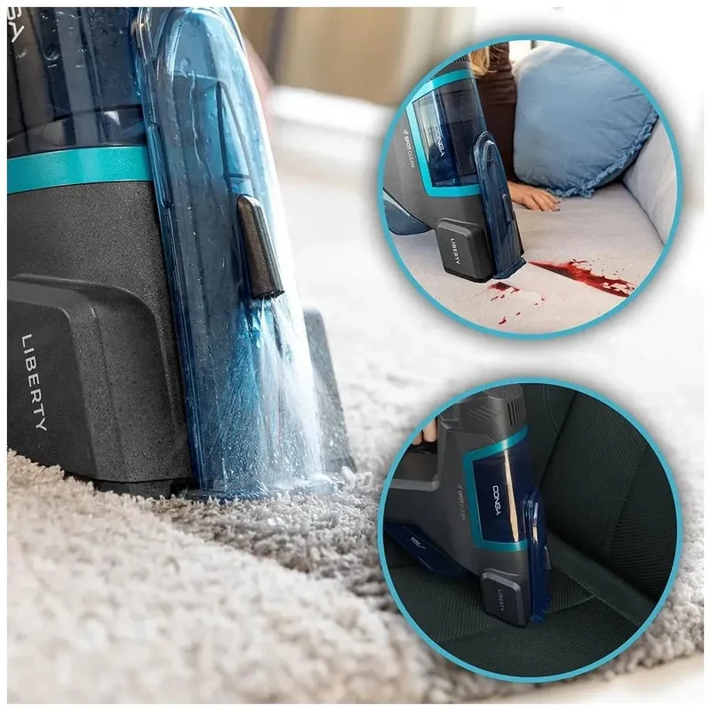 Aspirador de Tapicerías Portátil con Doble Depósito y Cepillo Motorizado de Cecotec