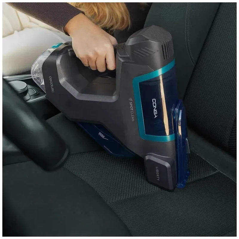 Aspirador de Tapicerías Portátil con Doble Depósito y Cepillo Motorizado de Cecotec