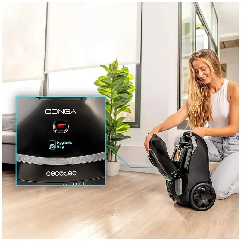 Aspirador Potente 890W con Bolsa 4L y Accesorios para Limpieza Completa de Cecotec