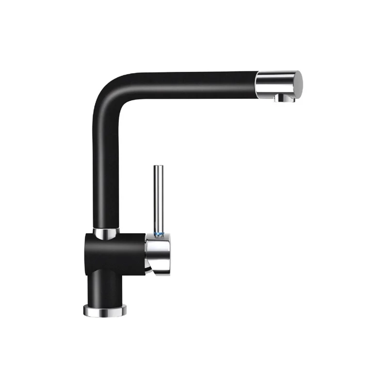 Grifería Piega Negro Inox Blanca Schock
