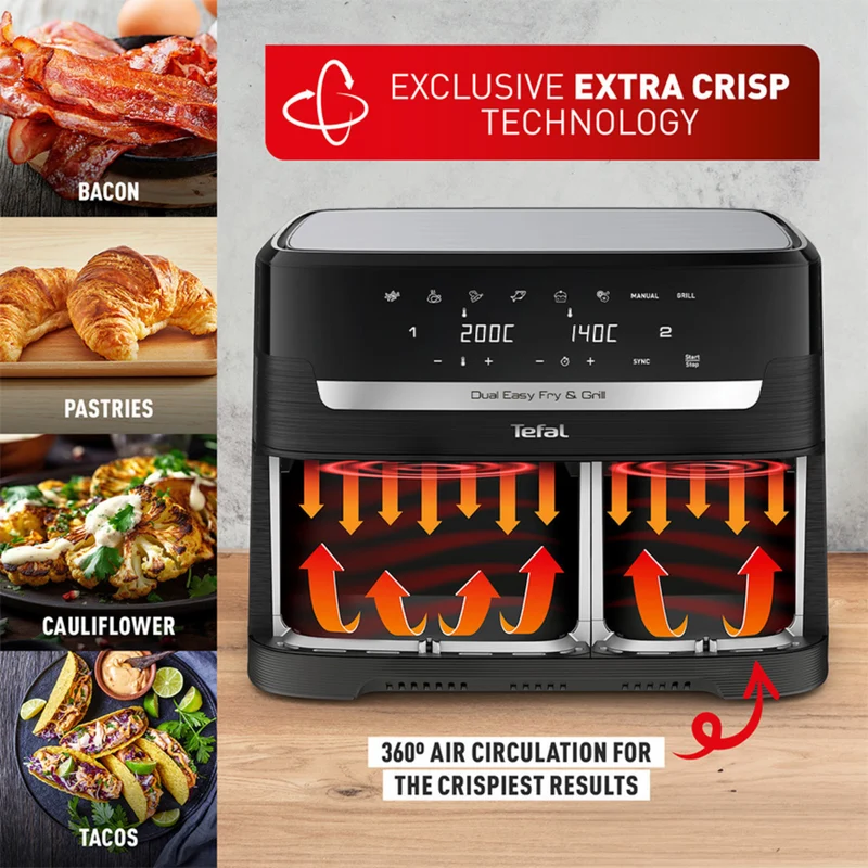 Tefal 11 Litre Dual Easy Fry And Grill Air Fryer
