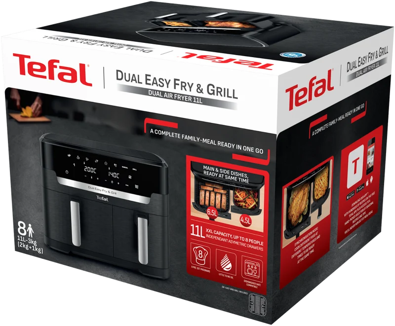 Tefal 11 Litre Dual Easy Fry And Grill Air Fryer