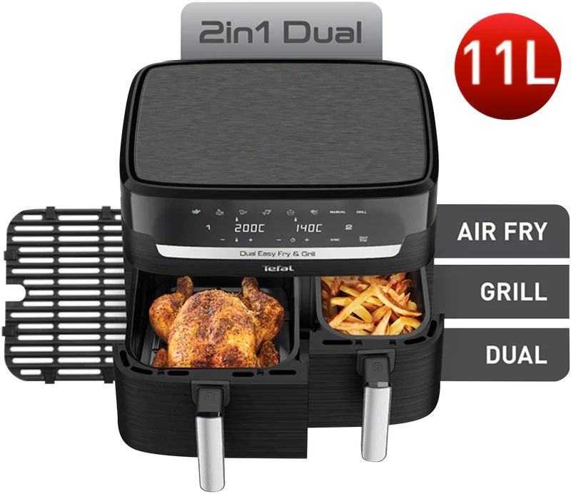 Tefal 11 Litre Dual Easy Fry And Grill Air Fryer