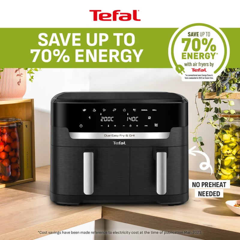 Tefal 11 Litre Dual Easy Fry And Grill Air Fryer