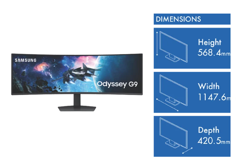 Samsung 49" Odyssey G95C Curved DQHD Gaming Monitor