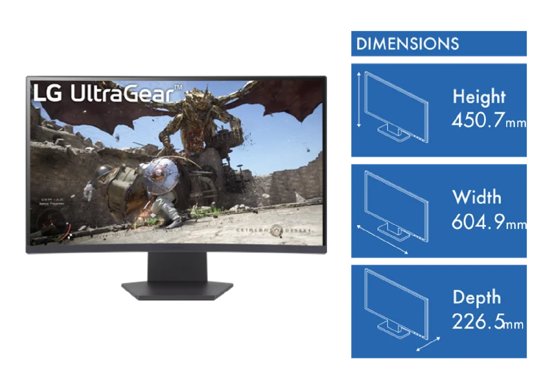 LG 27" QHD 180Hz 1ms 1000R Curved Gaming Monitor
