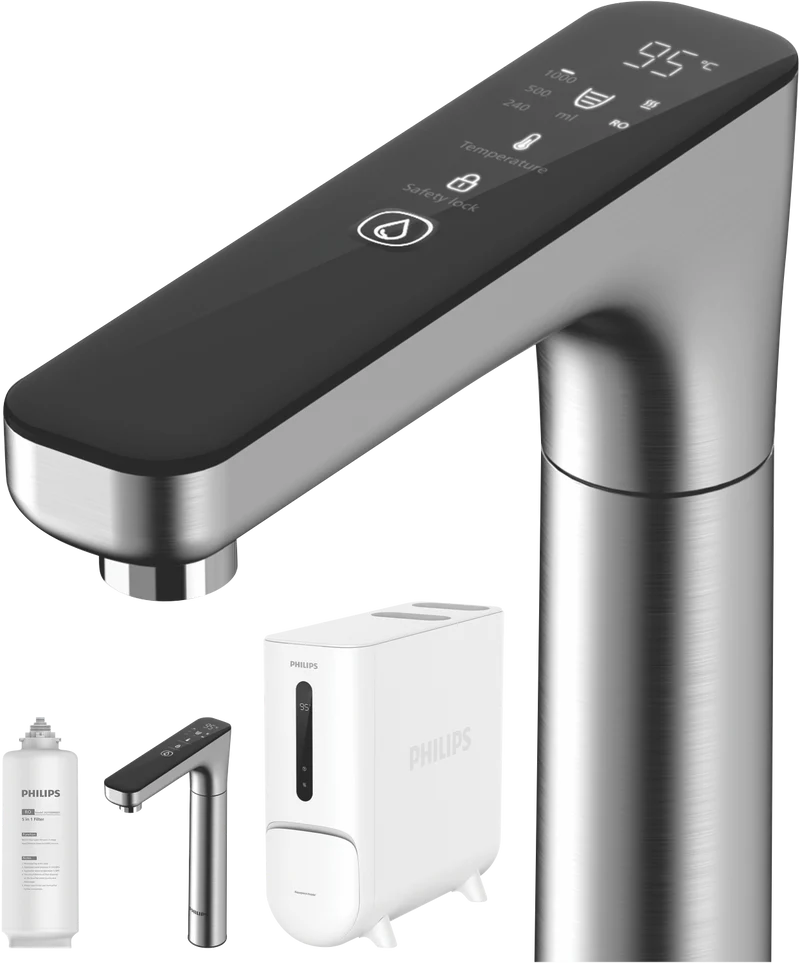 Philips RO Tap Water Station with Aquaporin Inside, Ambient and Hot, Nickel