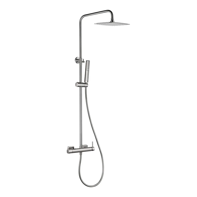 Conjunto ducha monomando Toscana níquel cepillado Imex