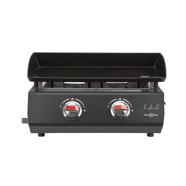 Vitrokitchen PG230NB | Plancha de Asar a Gas 2 Quemadores 5 kW